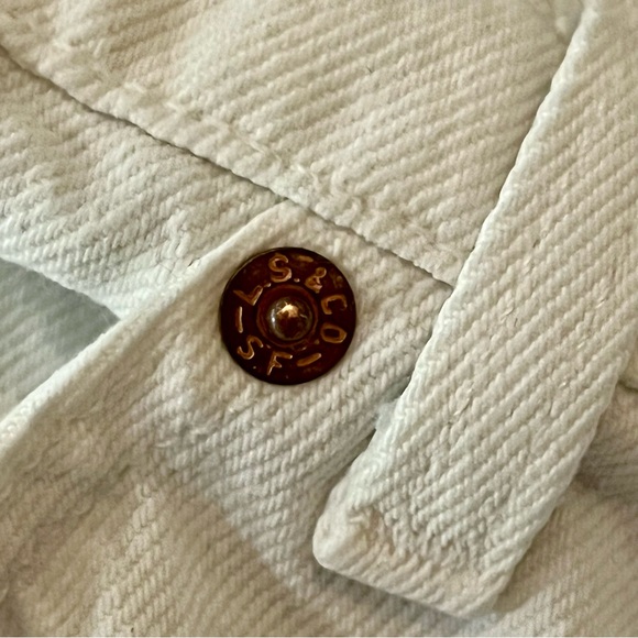 Vintage Levi's 505 Orange Tab Denim White Jeans Adult Size 36x30 USA 1992 - Picture 8 of 9